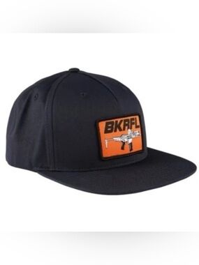 BLKRFL Black Cap with Orange Patch